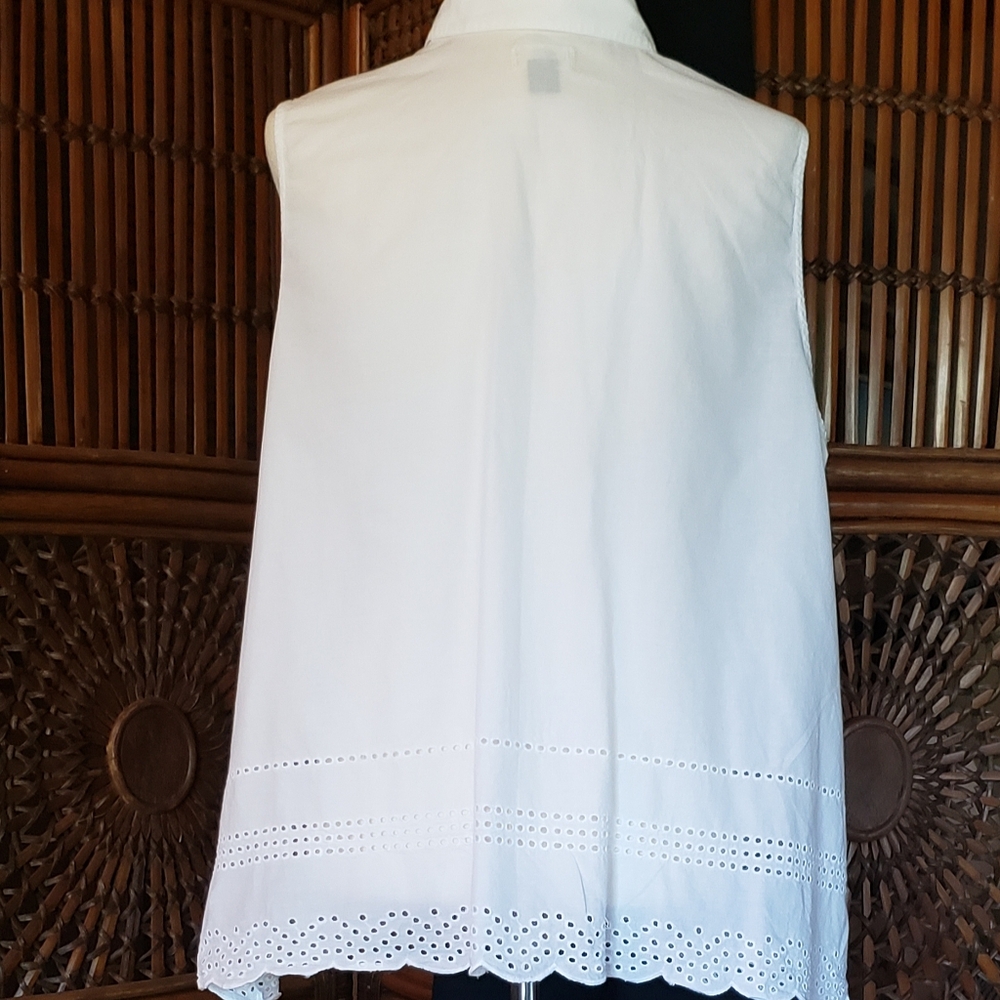 OLD NAVY Cotton Eyelet Blouse - XXL - EUC/Like New - Picture 8 of 8